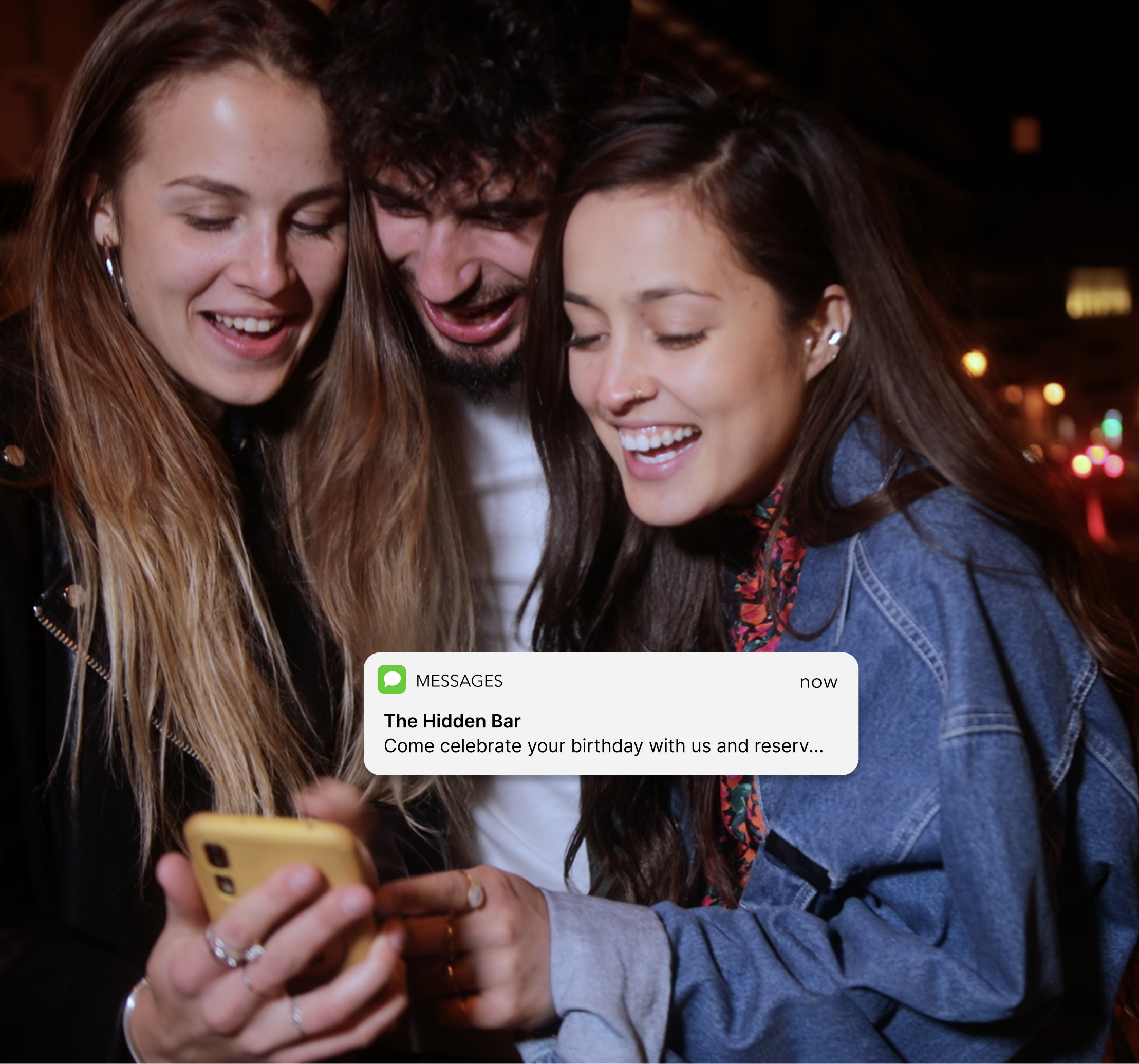 Guests interacting with SMS